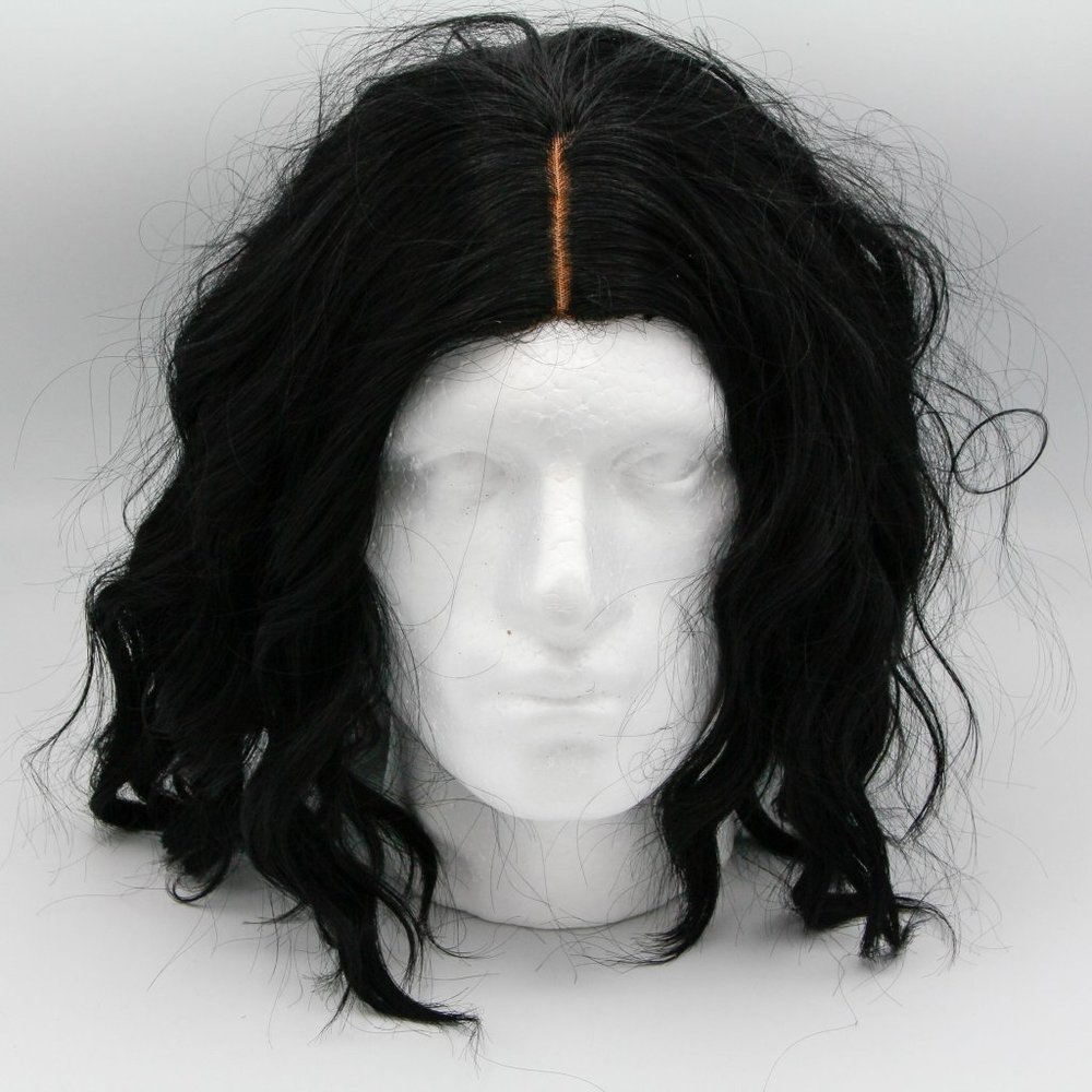 Lativ Short Bob Headband Wig Black Curly Wigs for Women Synthetic Half Wig